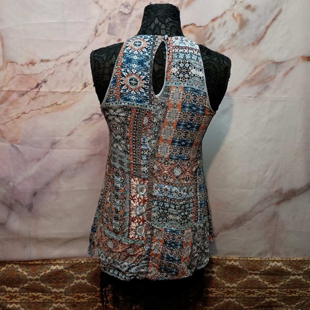 Lulu's Boho Patchwork Tunic Top‎ - Picture 5 of 7